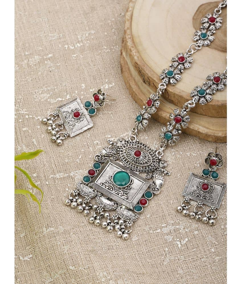 PUJVI Multi Color German Necklace Set ( Pack of 1 )