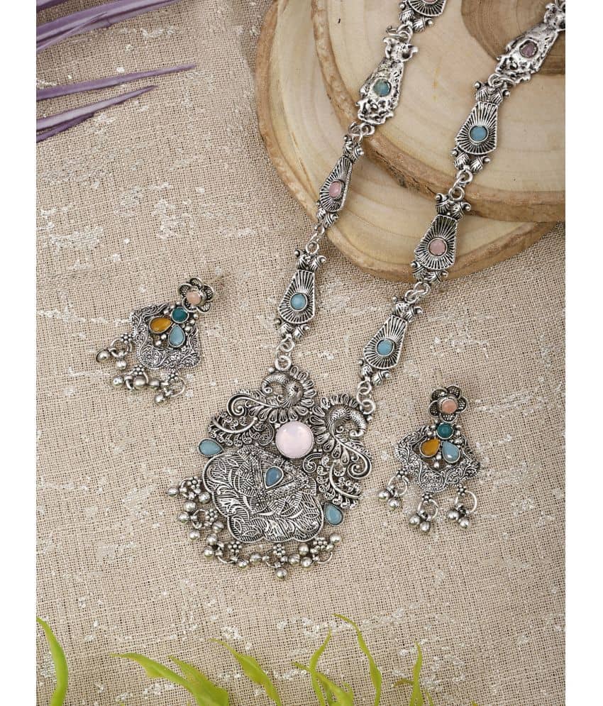 PUJVI Multi Color German Necklace Set ( Pack of 1 )