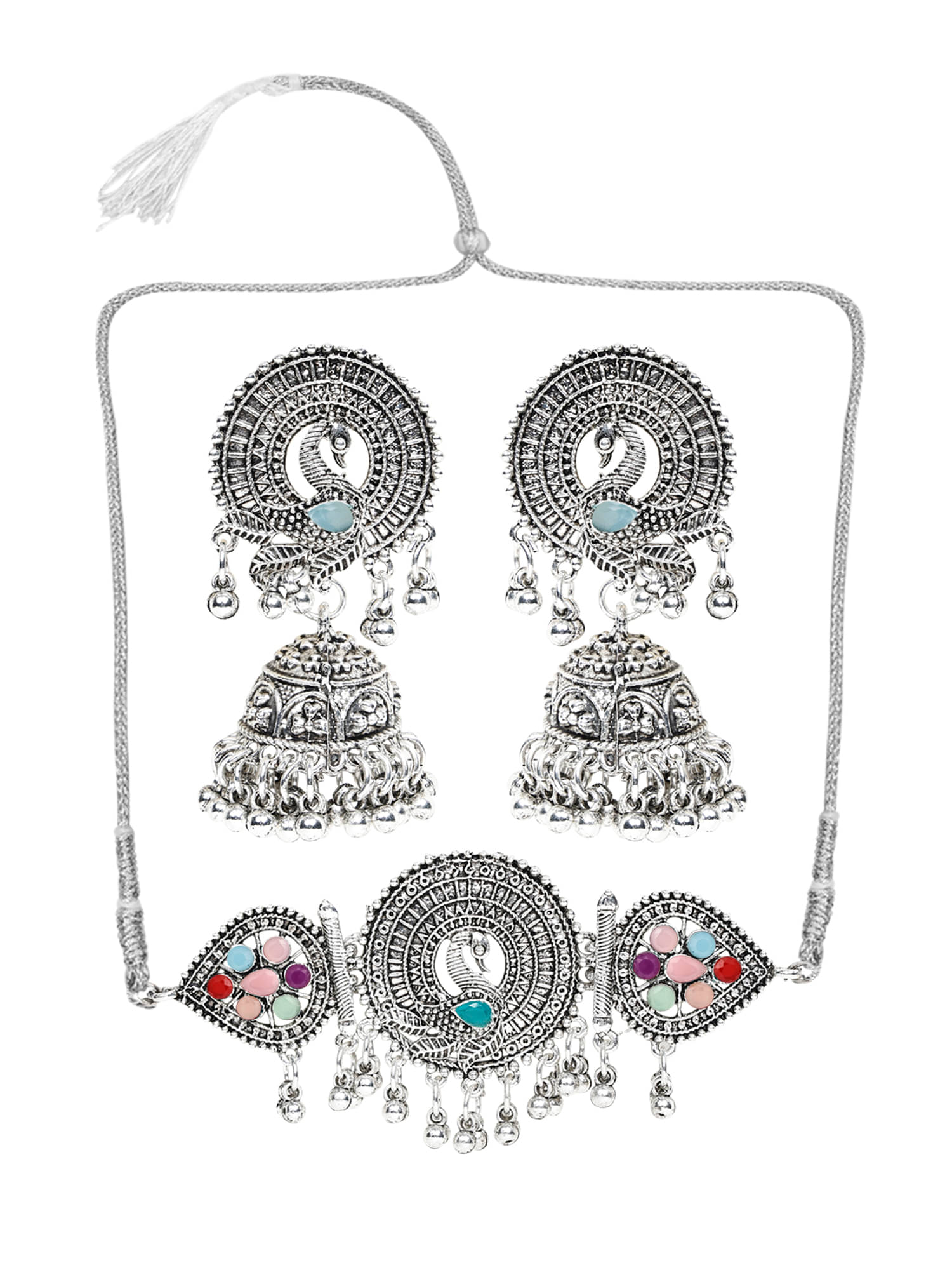     			PUJVI Multicolor German Necklace Set ( Pack of 1 )