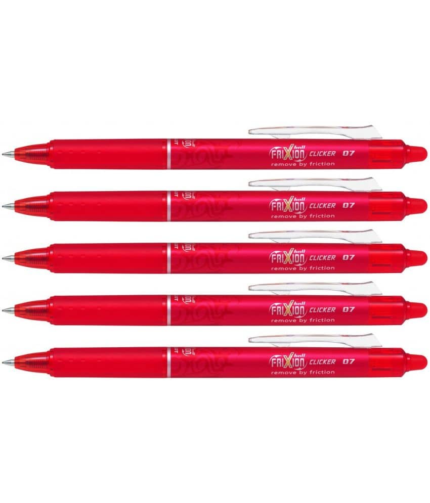 Pilot Frixion RT Clicker Ball Pen Red Pack of 5 - Stationery | Buy online on ZillyBuy