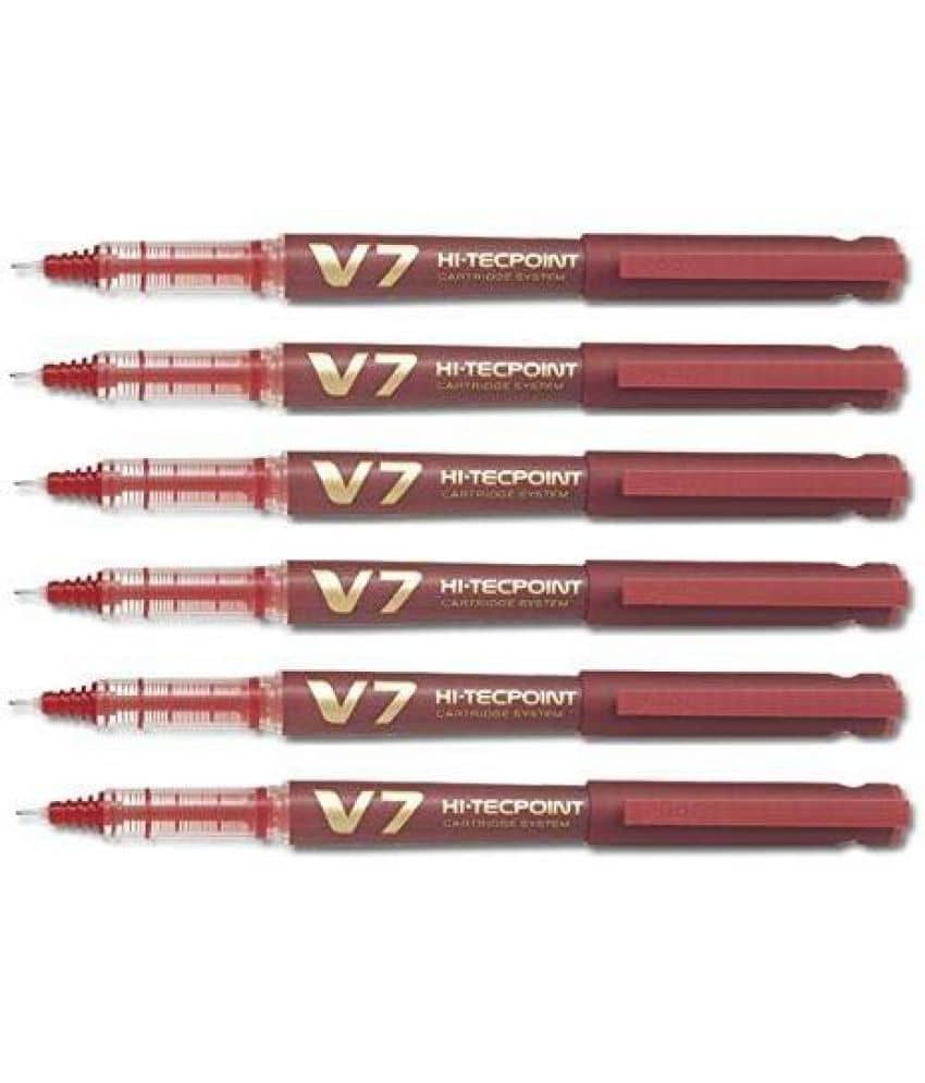 Pilot Hi-Tecpoint V7 Cartridge Pen Red Pack of 6