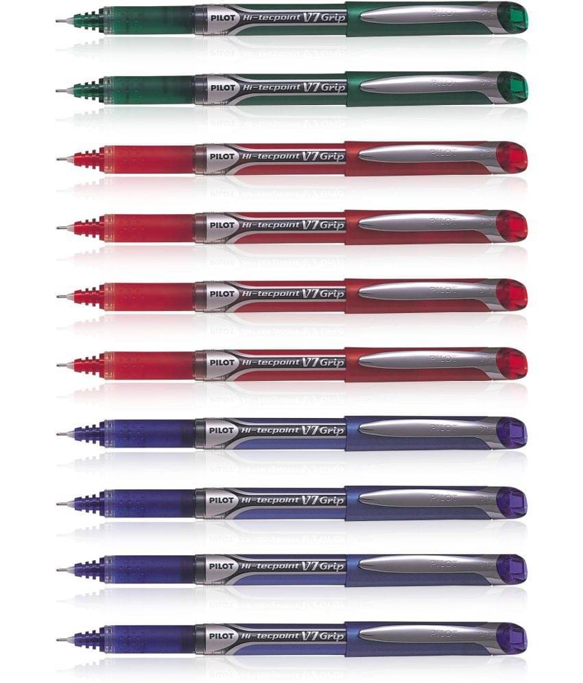 Pilot Hi-Tecpoint V7 Grip Blue 4, Red 4 and Green 2 Pilot Hi-Tecpoint V7 Grip Blue 4, Red 4 and Green 2