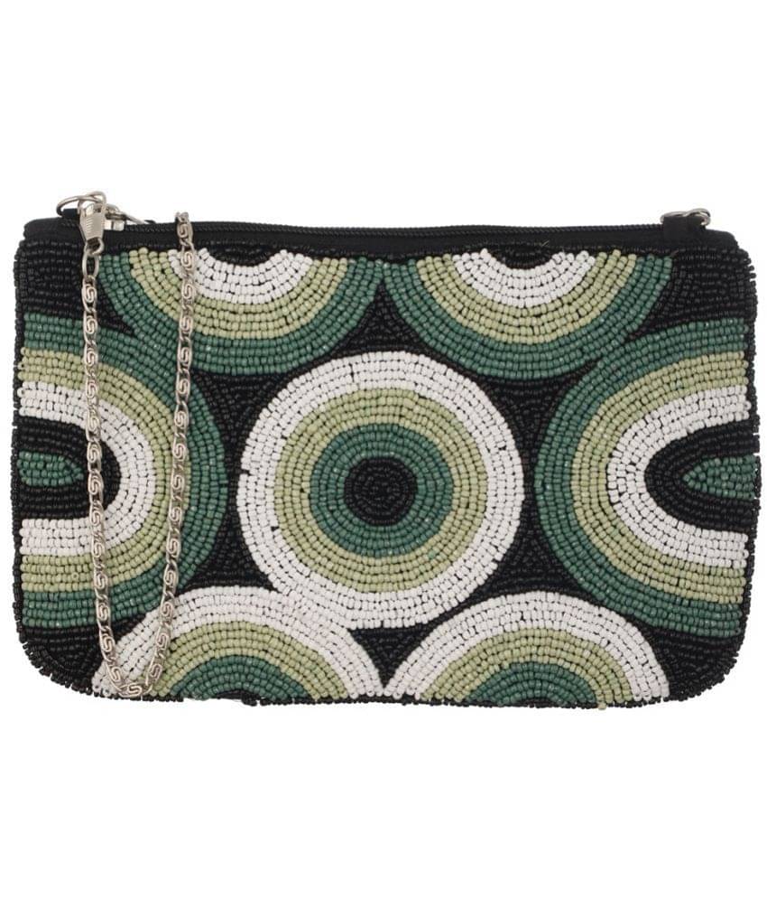     			Priyassi Black Fabric Sling Bag