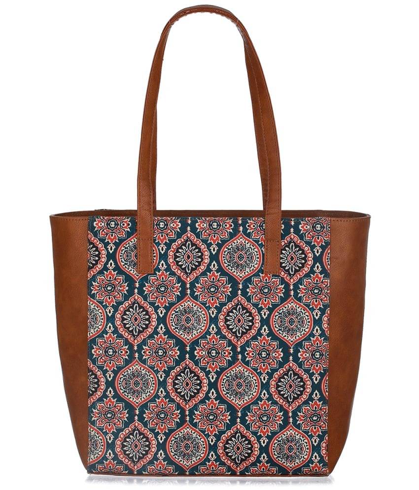     			Priyassi Tote Bag PU Set of 1 ( Brown )