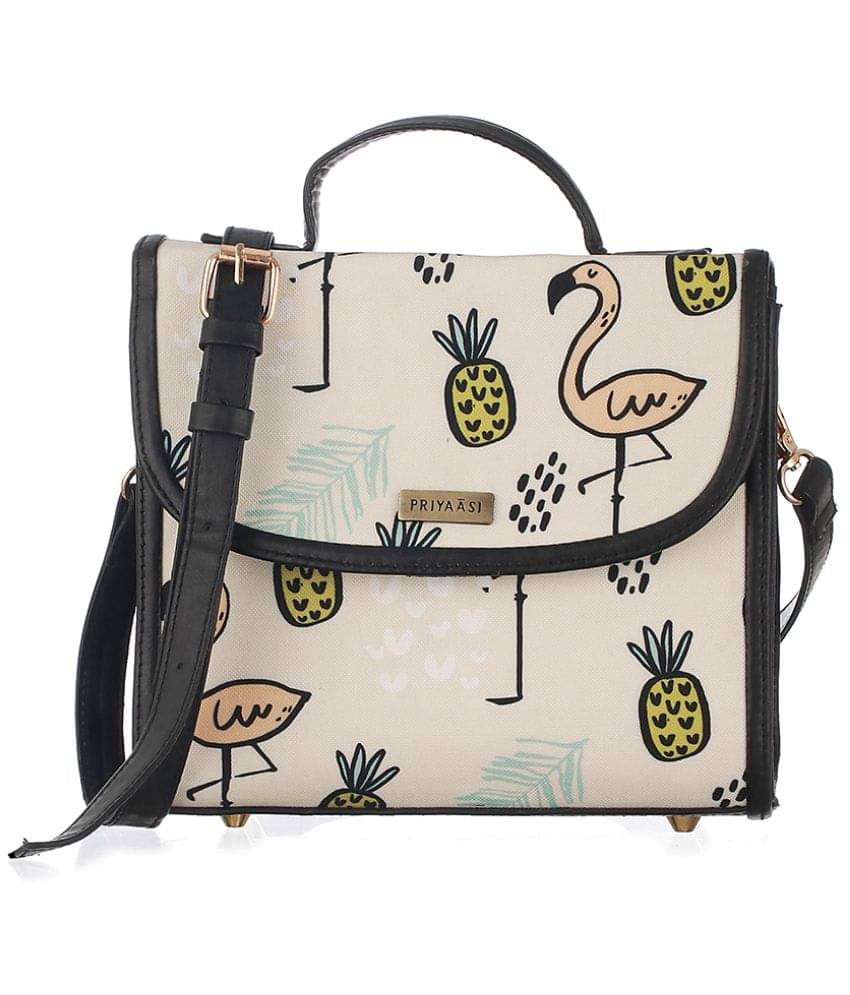     			Priyassi Shoulder Bag Fabric Set of 1 ( Multicolor )