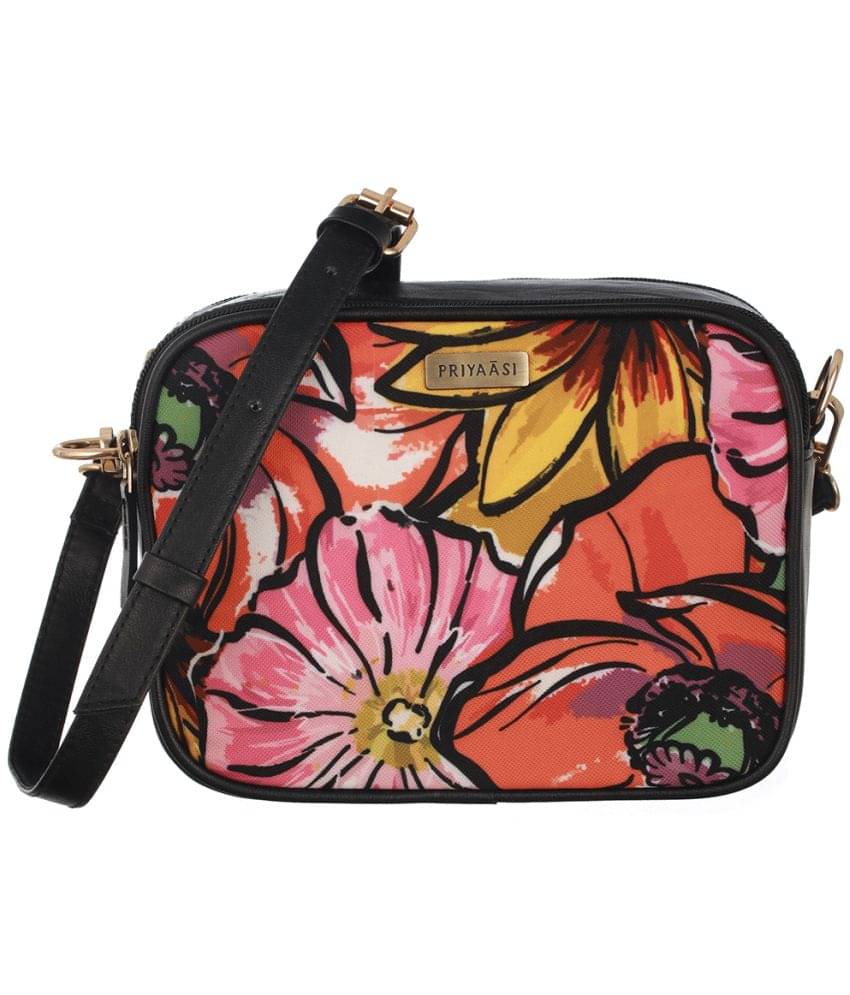     			Priyassi Sling Bag Fabric Set of 1 ( Multicolor )