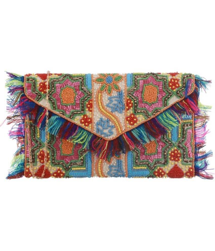     			Priyassi Sling Bag Fabric Set of 1 ( Multicolor )