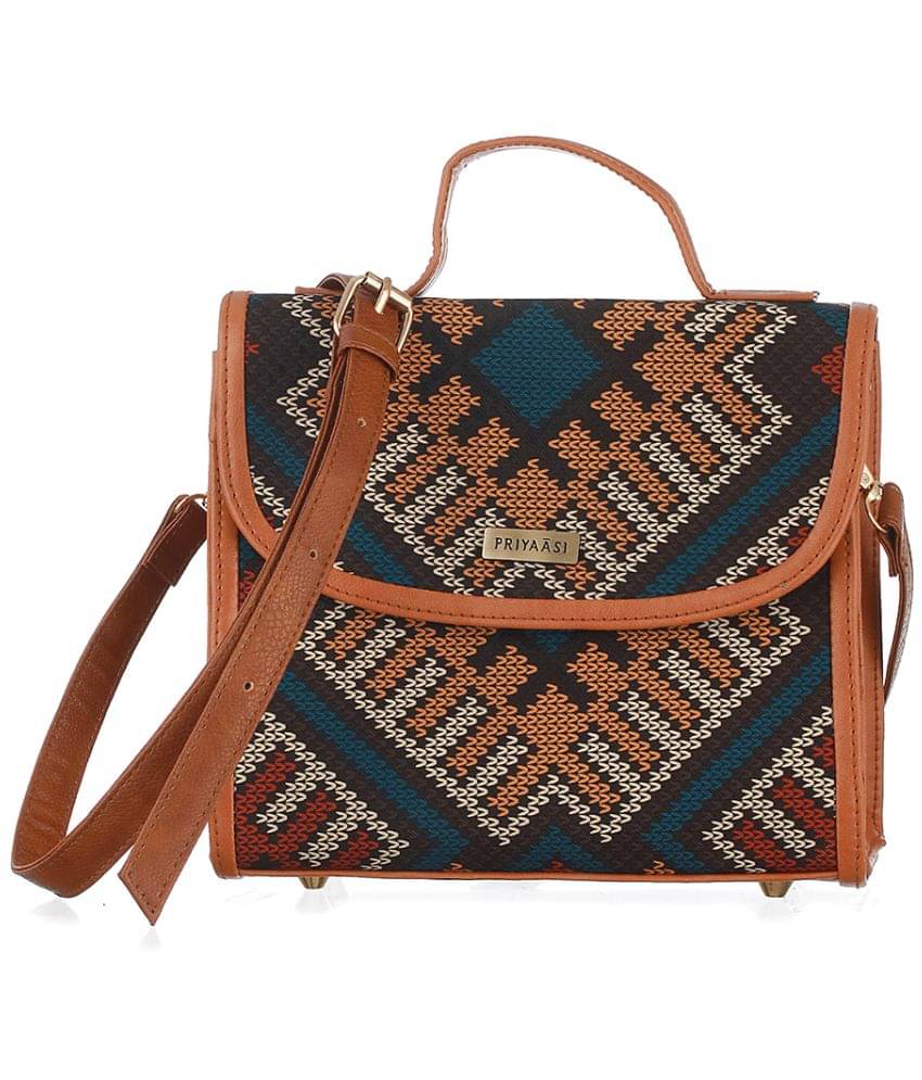     			Priyassi Multicolor Fabric Sling Bag