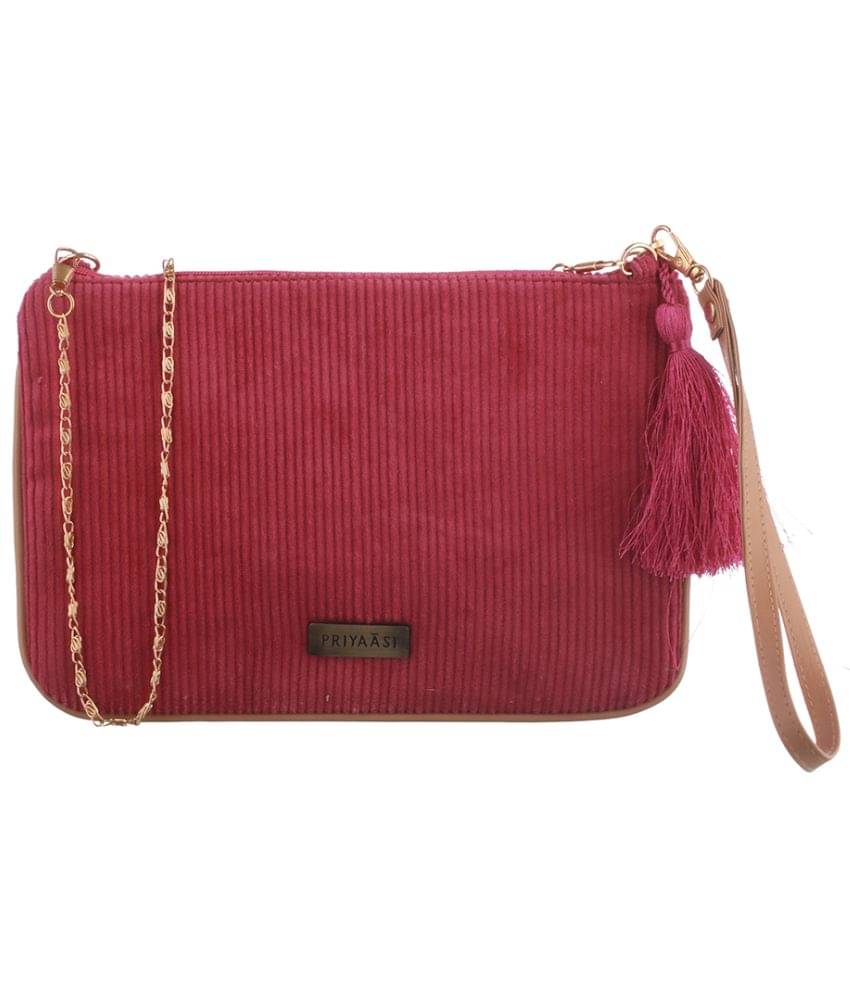     			Priyassi Pink Fabric Handheld