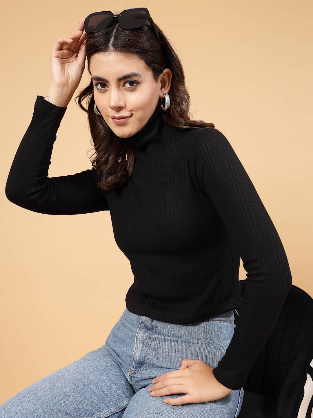     			Rigo Women's Cotton Crop Top ( Black )