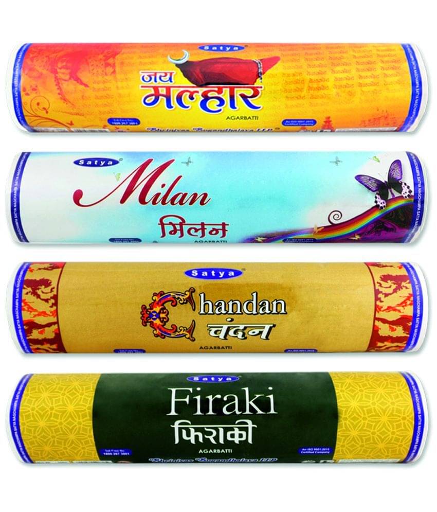 Satya Incense Stick Rose,Chandan,Mild,Mesmerizing 1 Kg ( Pack of 4 ) Satya Incense Stick Rose,Chandan,Mild,Mesmerizing 1 Kg ( Pack of 4 )