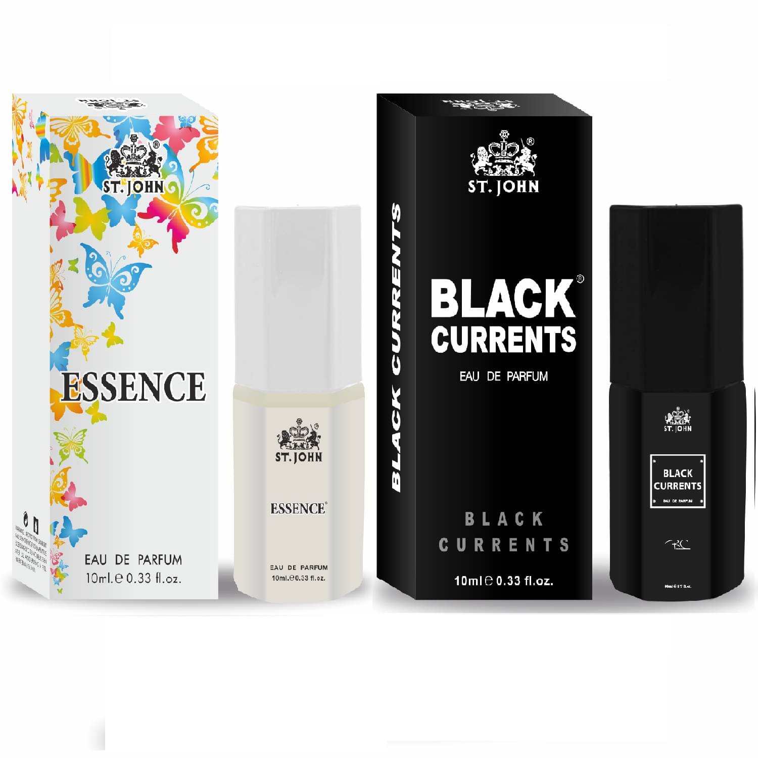 ST.JOHN Cobra Essence & Black Currents Pocket Perfume For Men 10ml Each (20ml) - Pack of 2 ST.JOHN Cobra Essence & Black Currents Pocket Perfume For Men 10ml Each (20ml) - Pack of 2