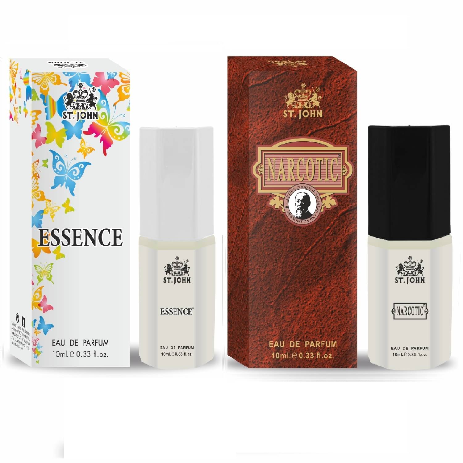 ST.JOHN Cobra Essence & Narcotic Pocket Perfume For Men 10ml Each (20ml) - Pack of 2 ST.JOHN Cobra Essence & Narcotic Pocket Perfume For Men 10ml Each (20ml) - Pack of 2