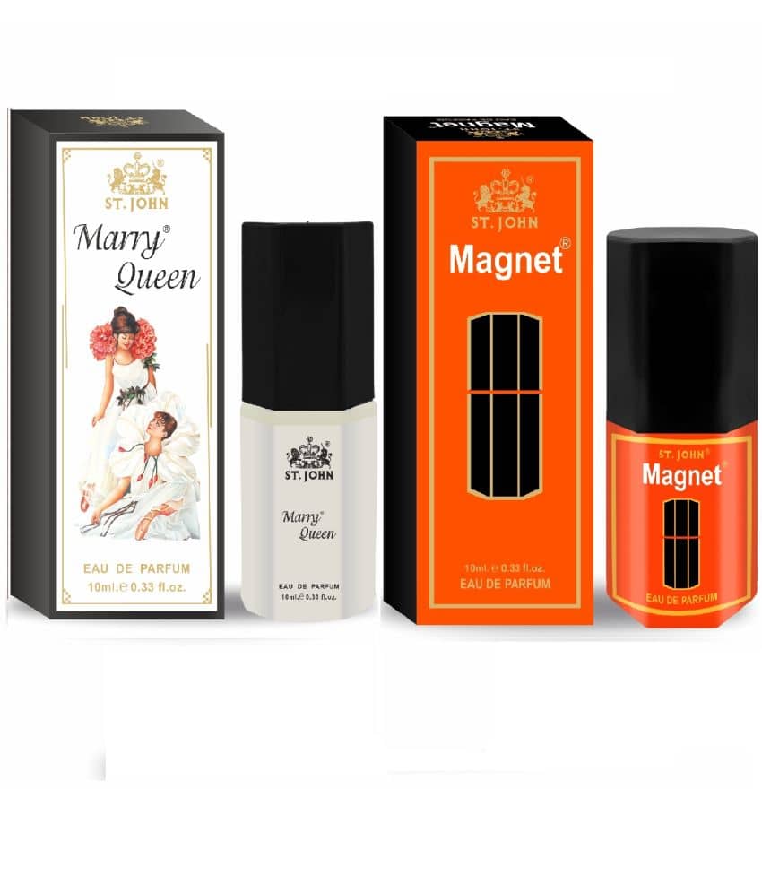 ST.JOHN Cobra Magnet & Marry Queen Pocket Perfume For Men 10ml Each (20ml)- Pack of 2