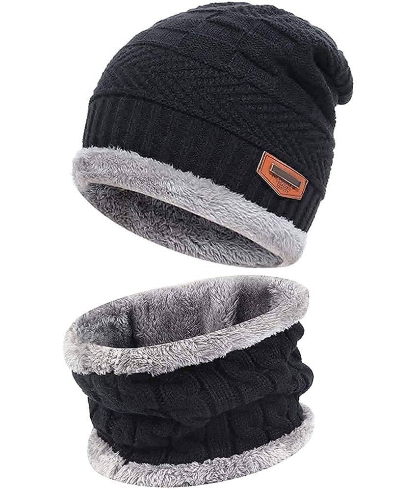     			THRIFTKART - winter knit cap combo FOR for Men and Women for Travelling 1 CAP SET