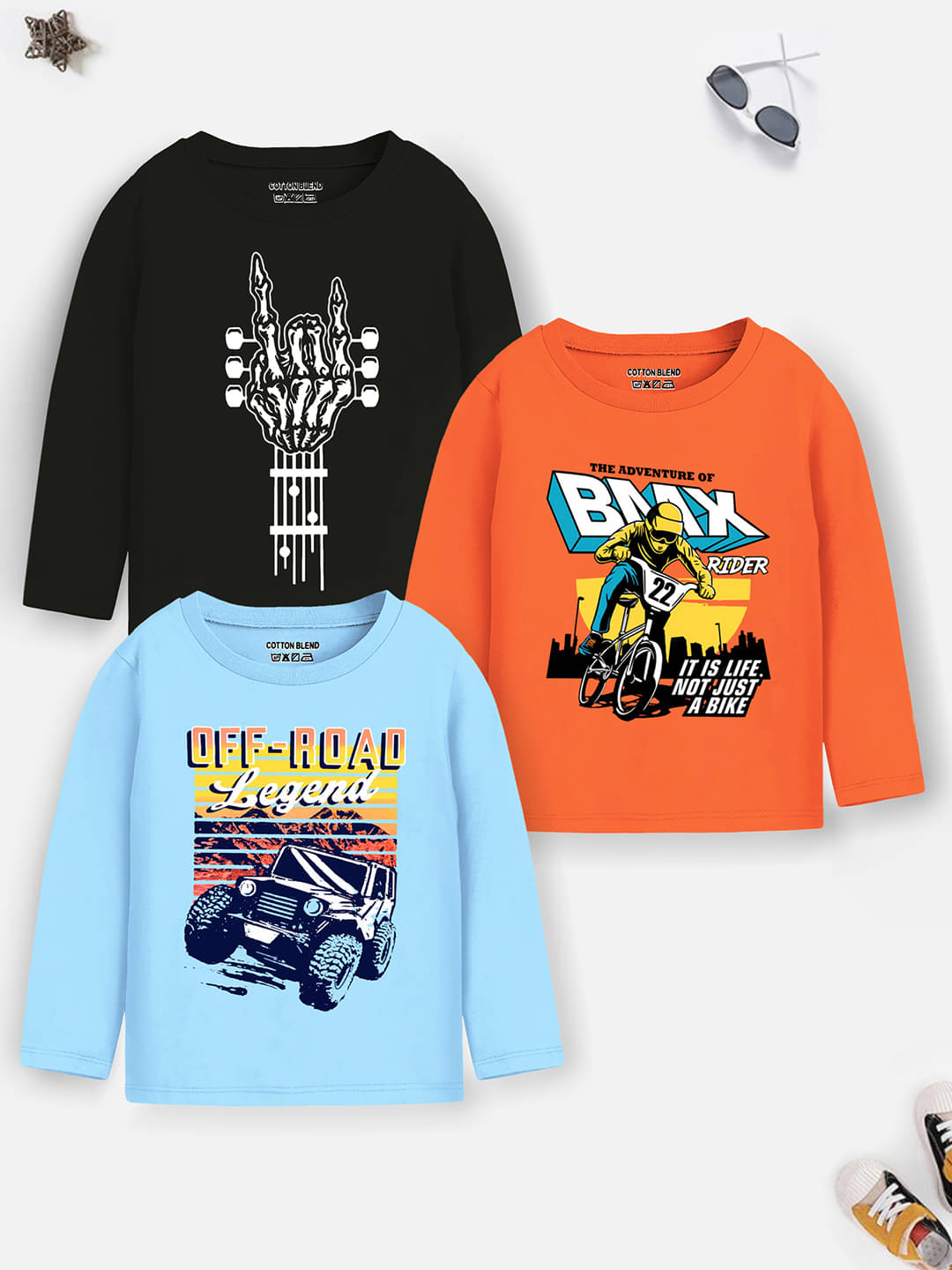     			Trampoline Pack of 1 Boys Cotton Blend T-Shirt ( Multicolor2 )
