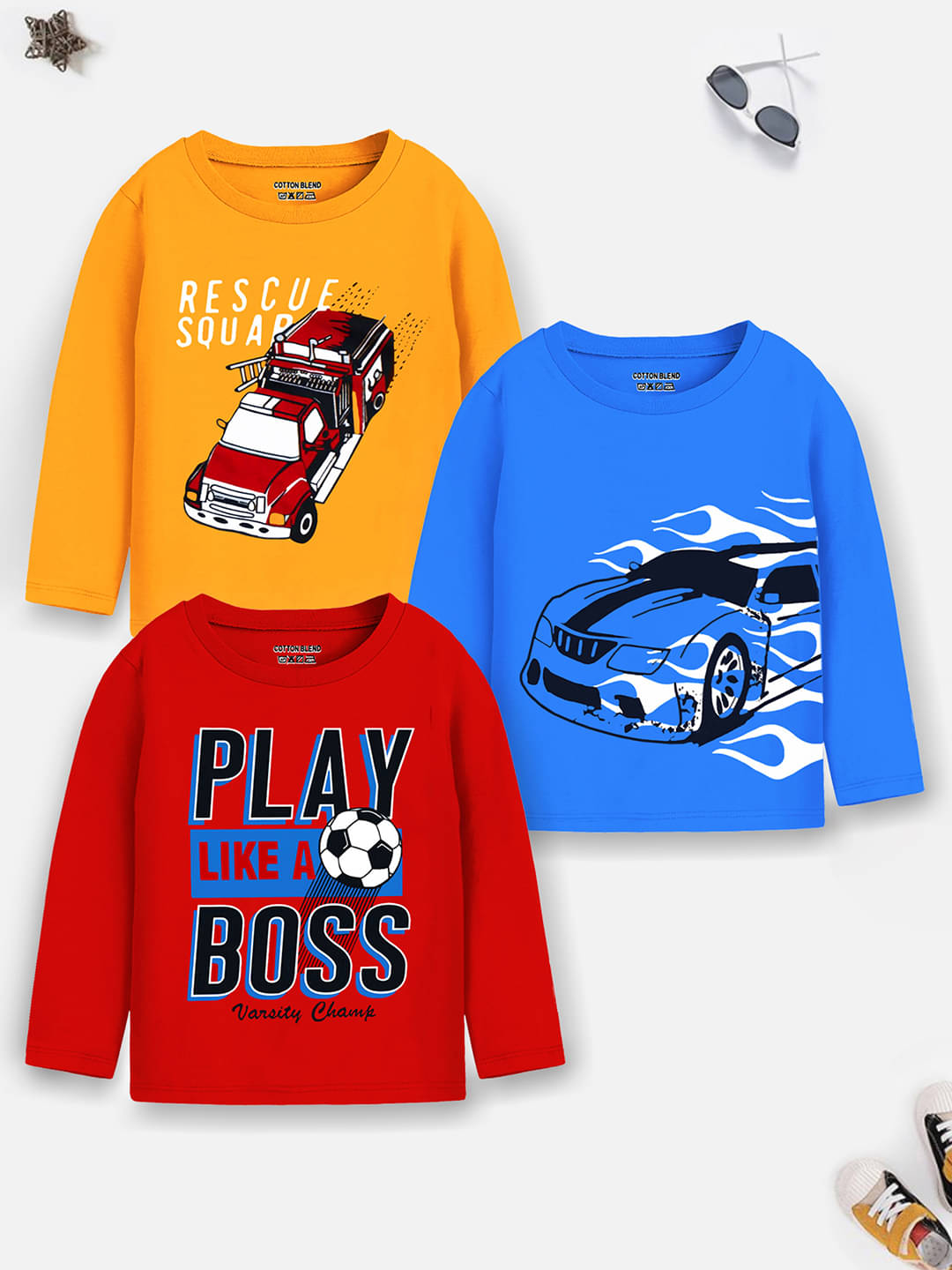     			Trampoline Pack of 1 Boys Cotton Blend T-Shirt ( Multicolor )