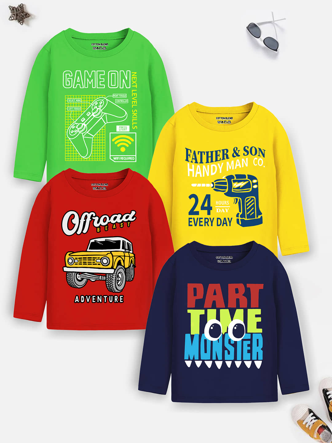 Trampoline Pack of 1 Boys Cotton Blend T-Shirt ( Multicolor )