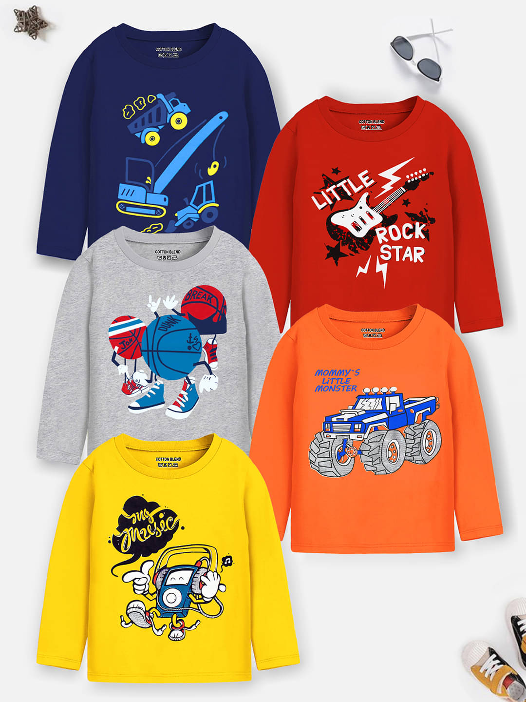     			Trampoline Pack of 1 Boys Cotton Blend T-Shirt ( Multicolor )
