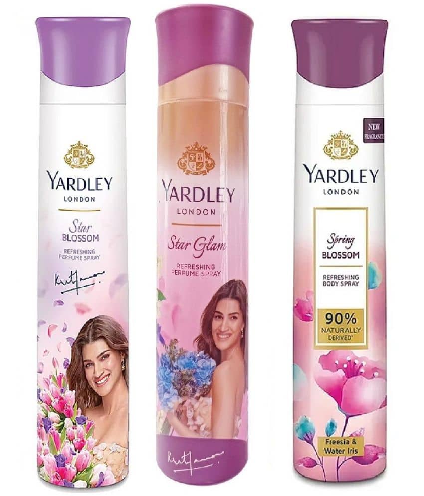 Yardley London - 2 STAR BLOSSOM , 1 STAR GLAM Deodorant Spray for Unisex 450 ml ( Pack of 3 )
