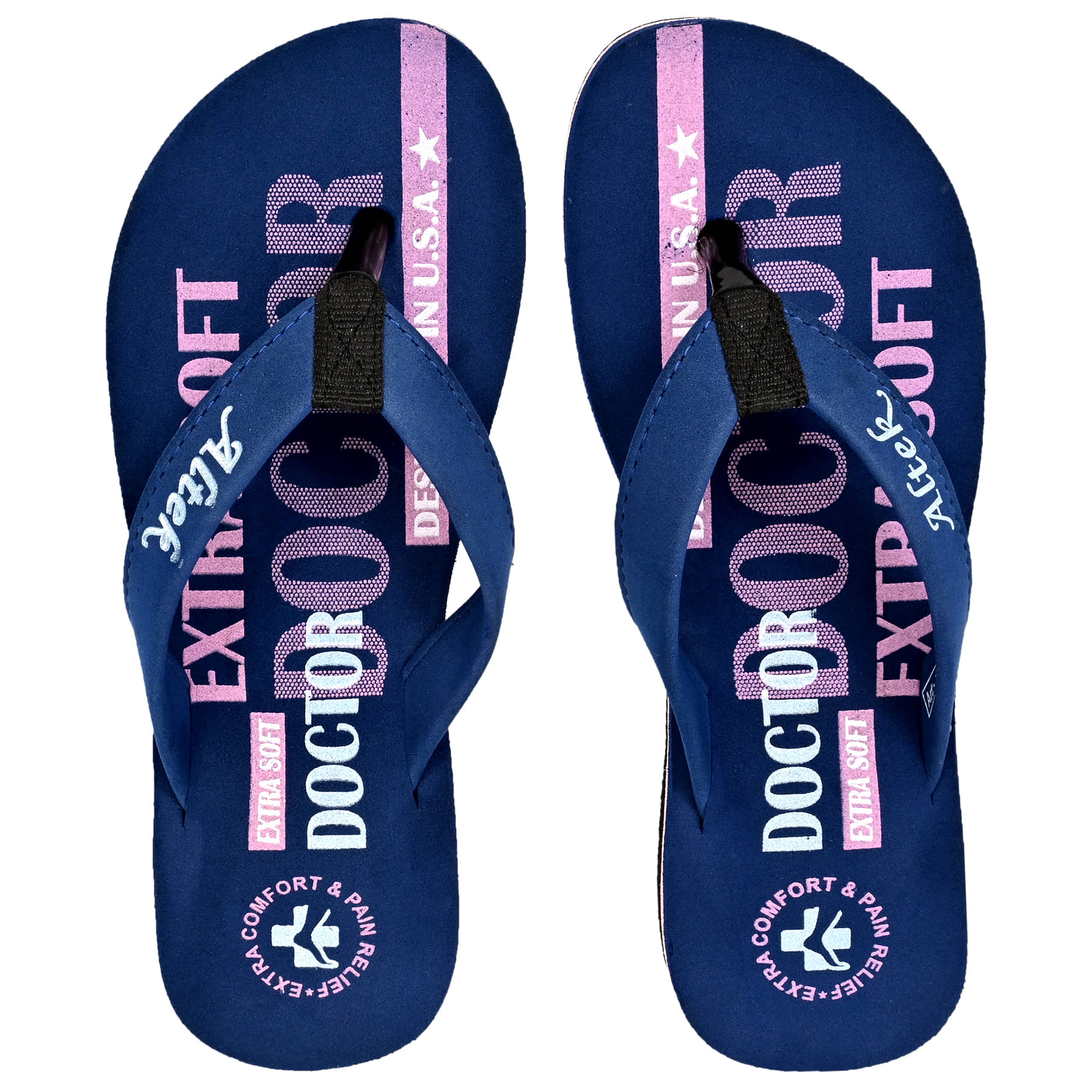 Altek Black Women's Thong Flip Flop