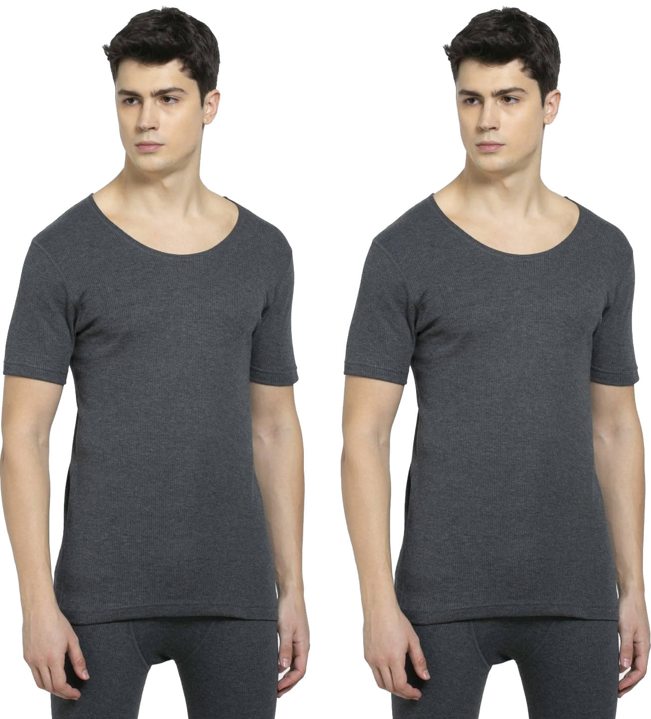 Jockey Charcoal Polyester Men's Thermal Tops ( Pack of 2 ) Jockey Charcoal Polyester Men's Thermal Tops ( Pack of 2 )