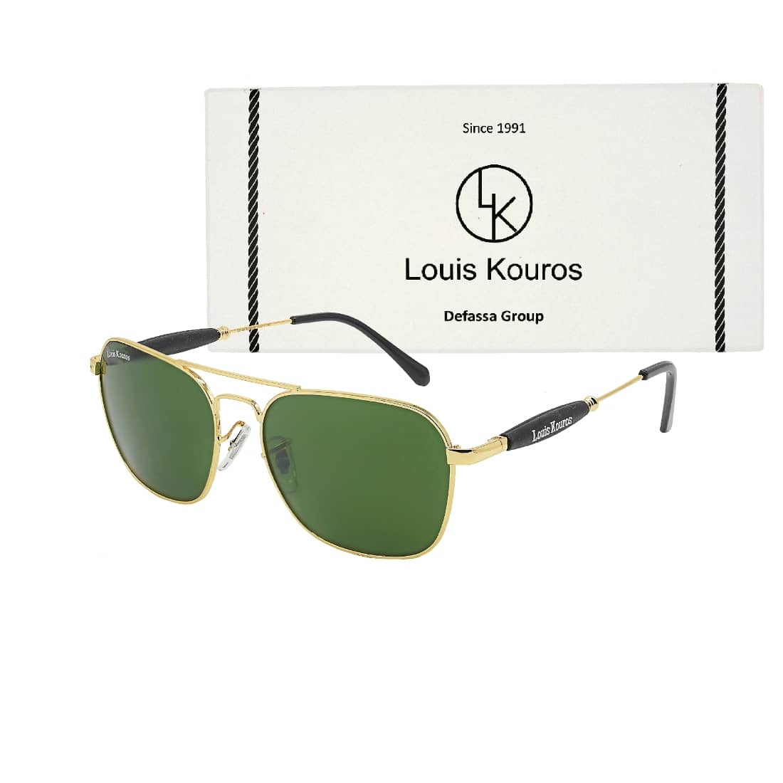 LOUIS KOUROS Gold Square Sunglasses ( Pack of 1 ) - Sunglasses | Buy online on ZillyBuy