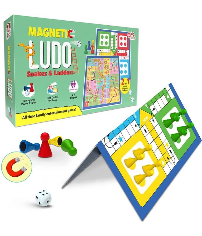 Little Berry Magnetic Ludo and Snakes & Ladders Board Game Set for Kids, Adults & Family - Travel Board Game (Multicolor) - Toys and Games | Buy online on ZillyBuy