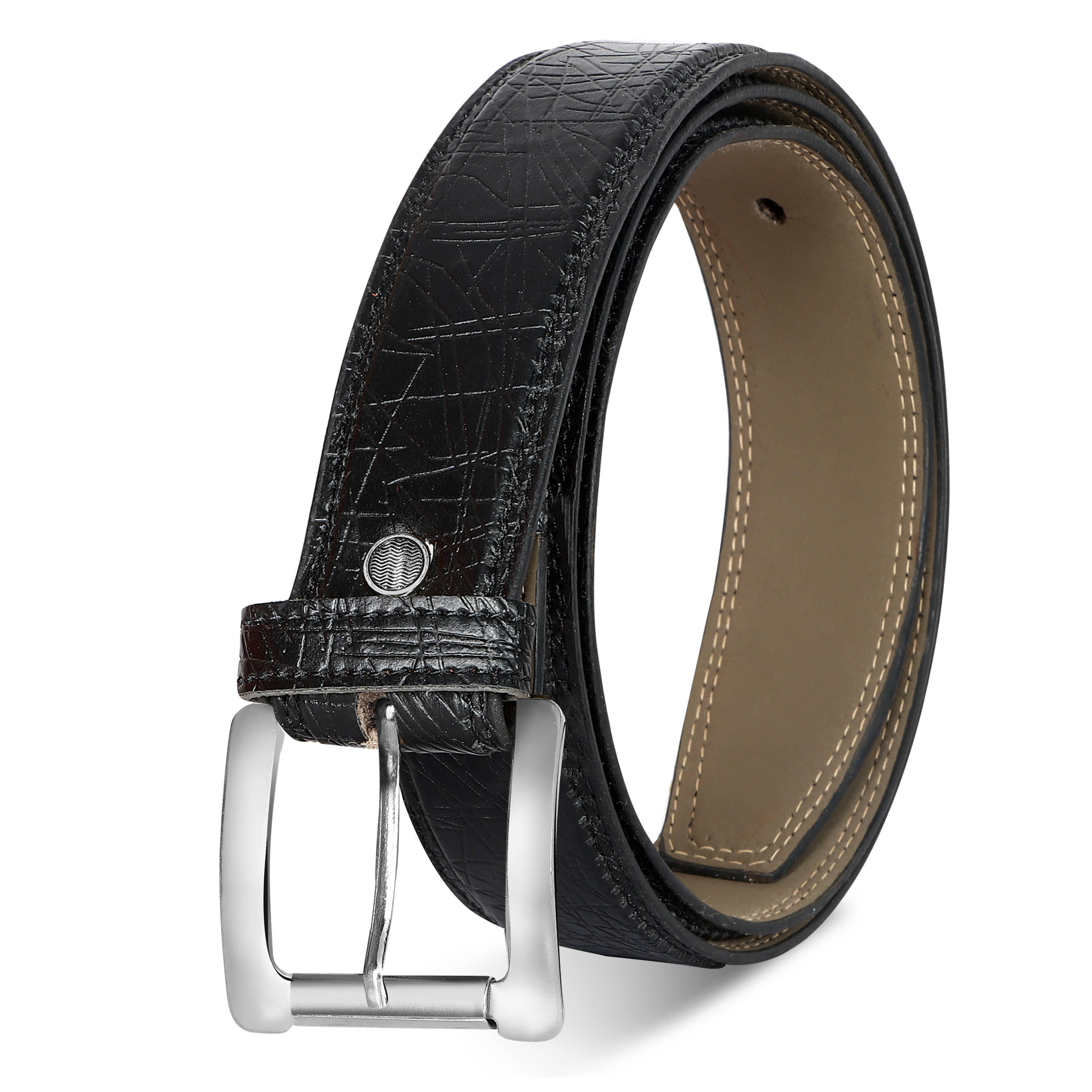     			Lorem - Black Synthetic Men's Formal Belt ( Pack of 1 )