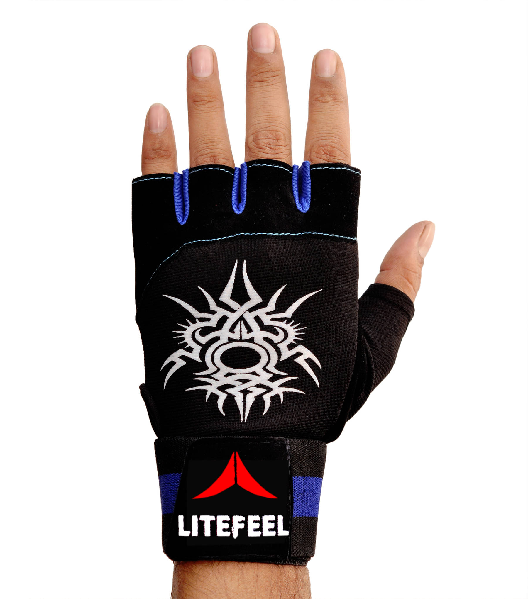     			NOSPEX Spider Printed Unisex Polyester Gym Gloves For Professional Fitness Training and Workout With Half-Finger Length