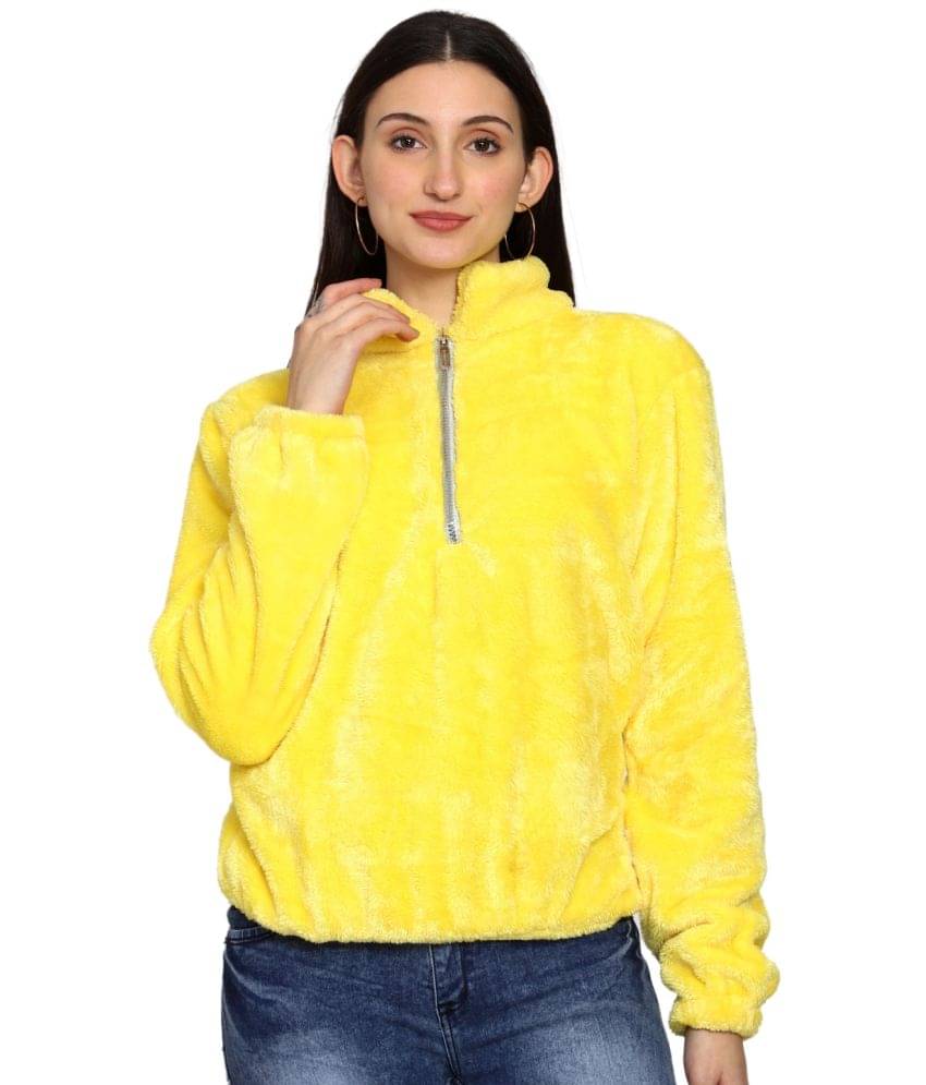 PP Kurtis Faux Fur Women's Non Hooded Sweatshirt ( Yellow ) PP Kurtis Faux Fur Women's Non Hooded Sweatshirt ( Yellow )