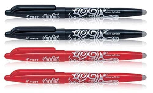 Pilot Frixion Roller Pen Black 2 and Frixion Roller Pen Red 2