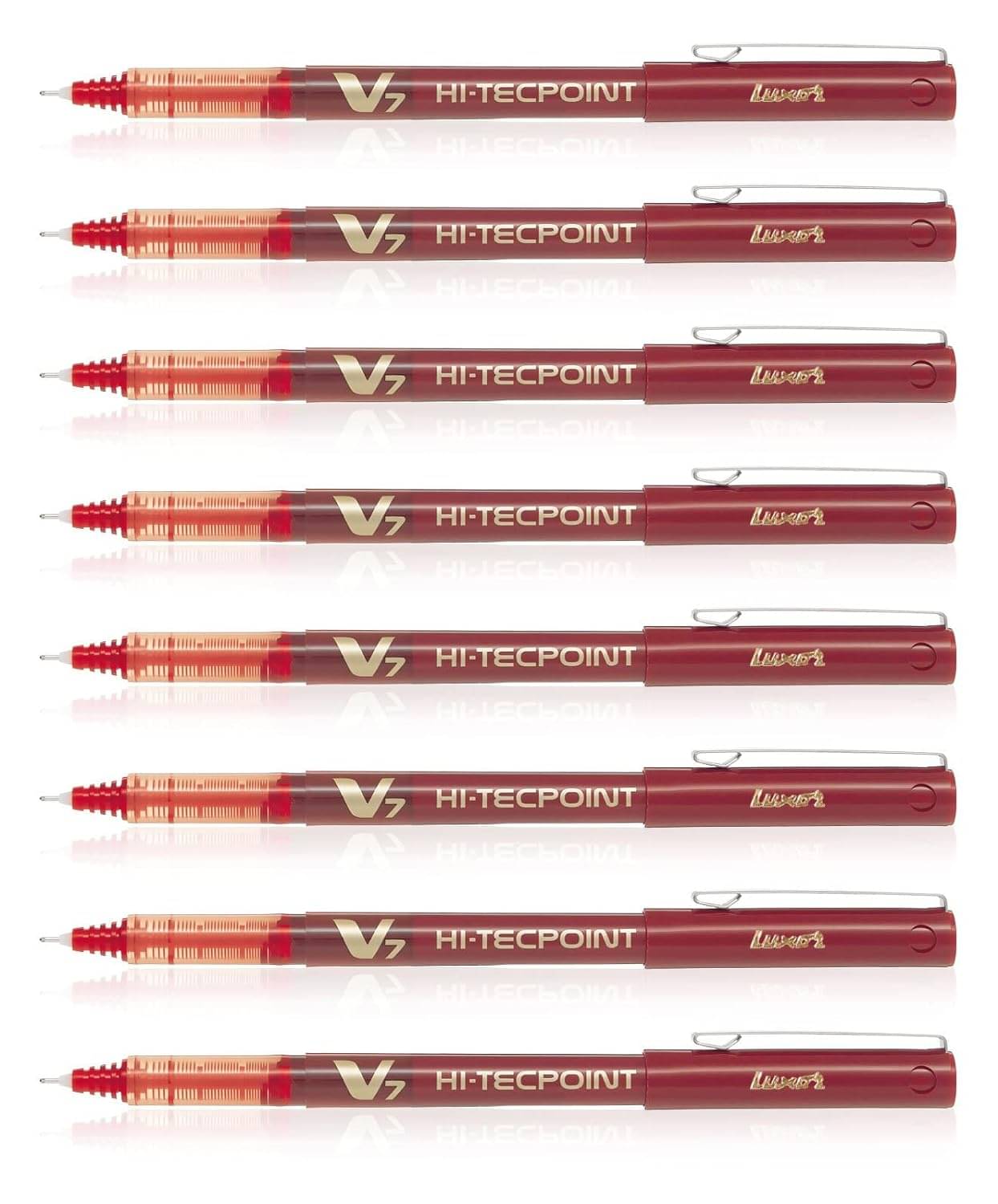 Pilot Hi-Tecpoint V7 Red Pack of 8 Pilot Hi-Tecpoint V7 Red Pack of 8