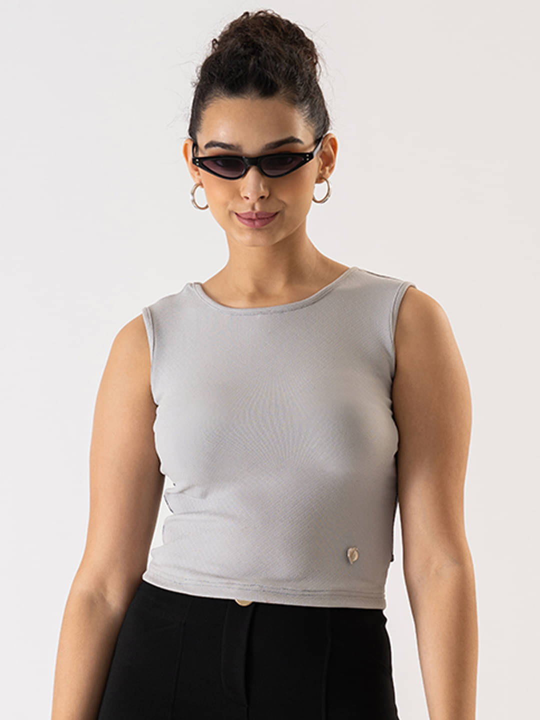     			Prettify Women's Cotton Blend Regular Top ( Grey )