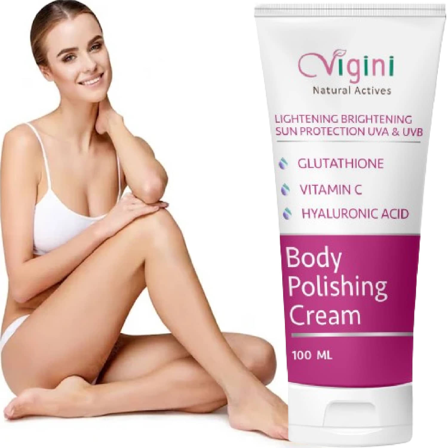 Vigini Body Skin Whitening Polishing Hand Cream 100 mL
