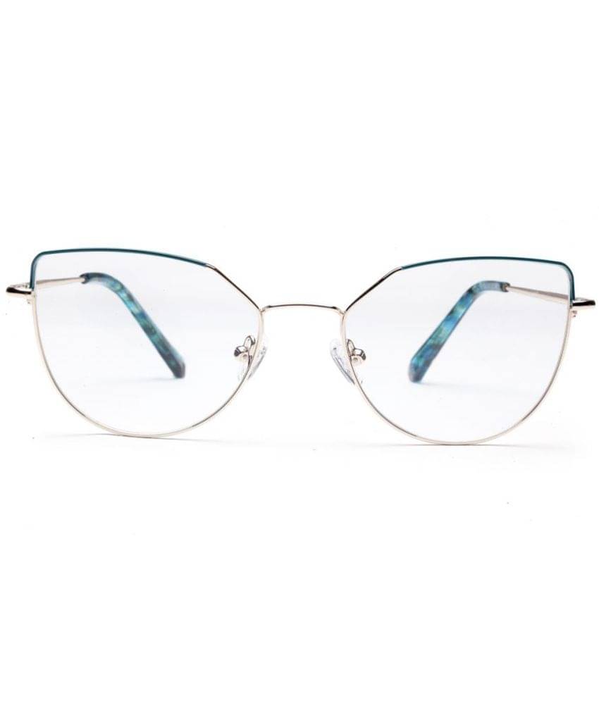     			YourSpex Gold Cat Eye Eyeglass Frame ( Pack of 1 )