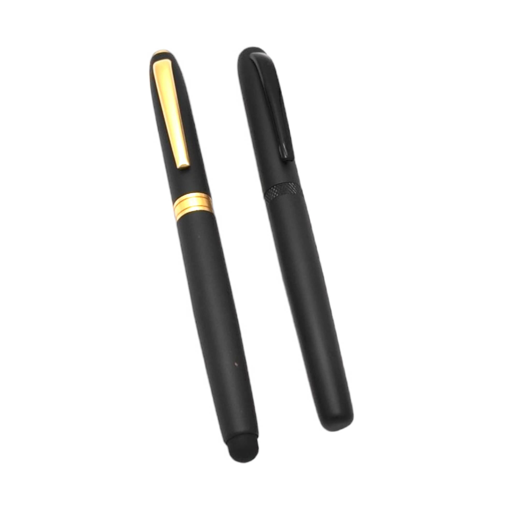     			auteur Executive Collection Softy Matte Finish Black Colour With Magnetic Cap Pen Set .