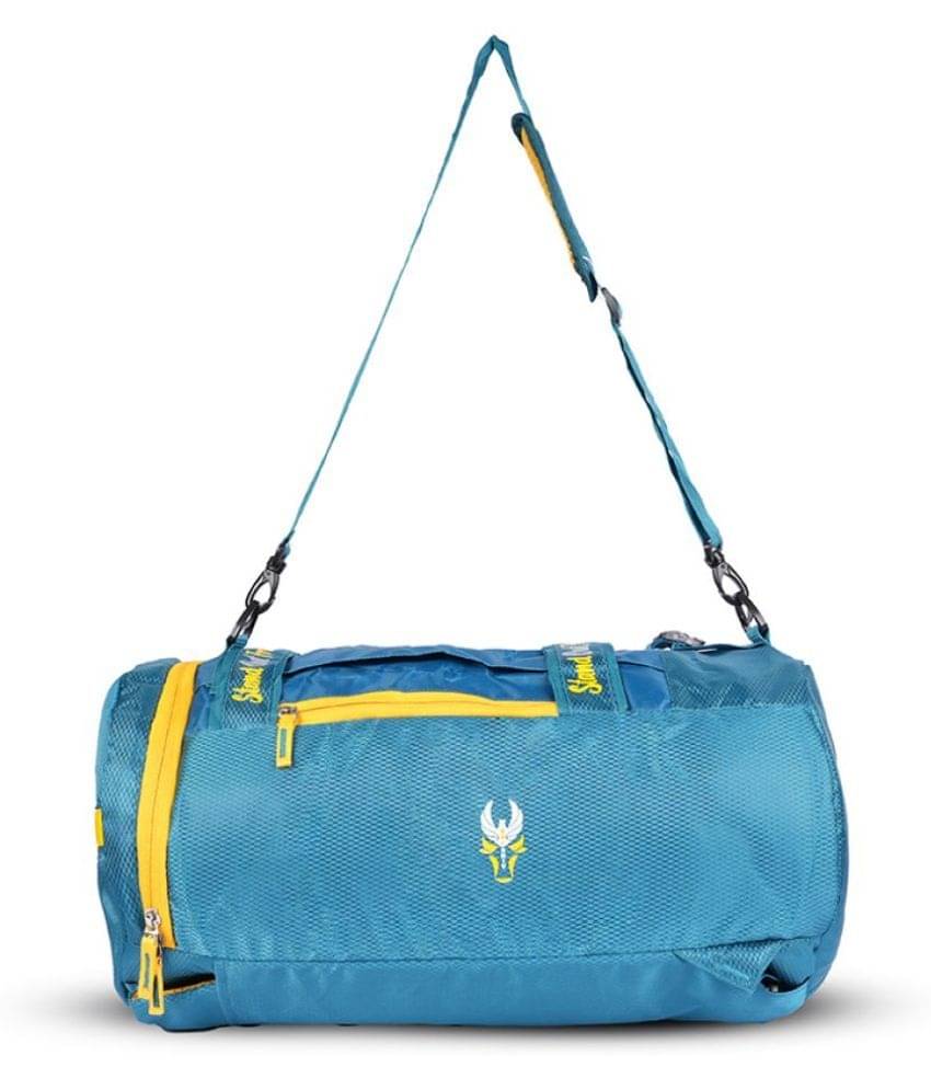     			krishiv 40 Ltrs Sky Blue Polyester Duffle Cum Backpack