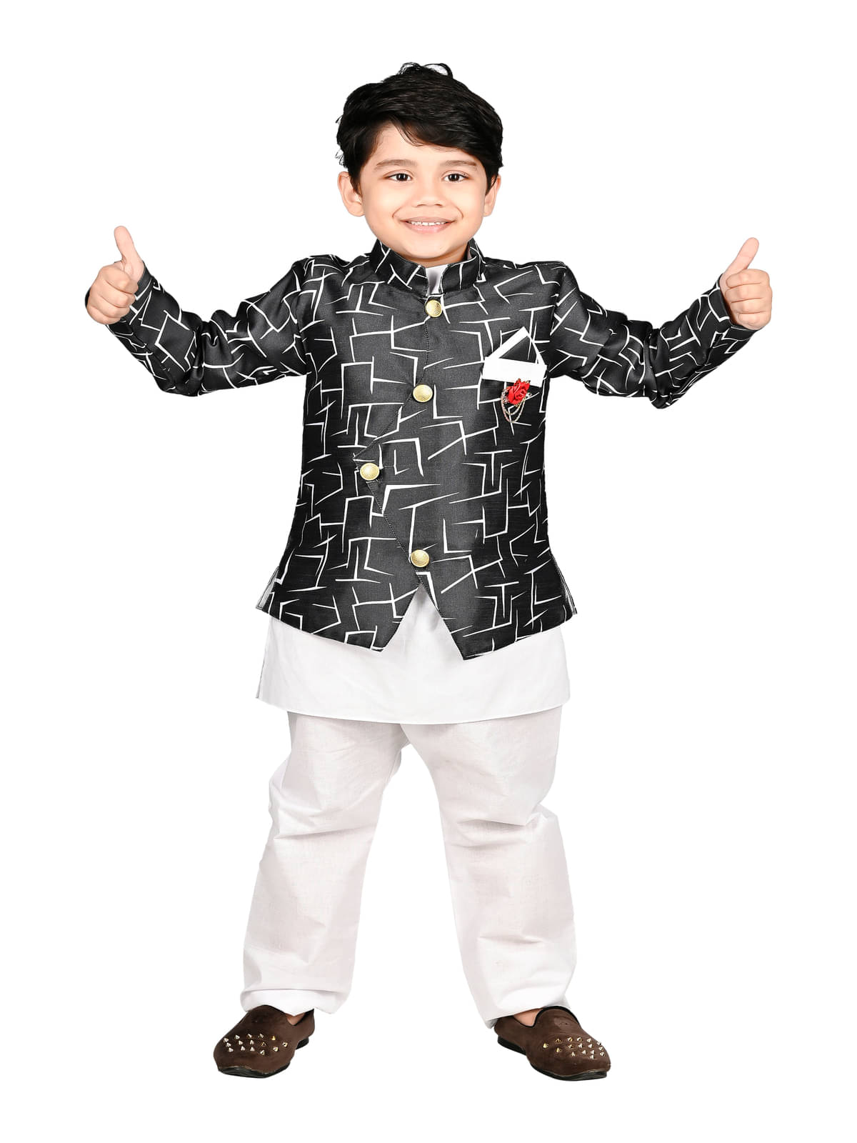     			s muktar garments Pack of 1 Boys Cotton Blend ( Black )