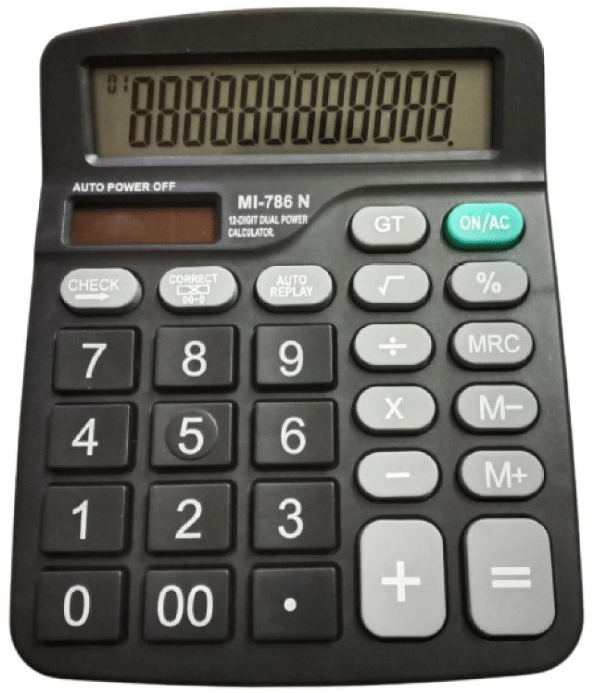 2341FF- 1PC MI-786 N CALCULATOR 120 Steps Check & Correct 12 Digit Premium Desktop Calculator( PACK OF 1) 2341FF- 1PC MI-786 N CALCULATOR 120 Steps Check & Correct 12 Digit Premium Desktop Calculator( PACK OF 1)