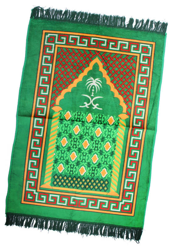 ADIRNY Green Single Regular Velvet Prayer Mat ( 115 X 75 cm ) ADIRNY Green Single Regular Velvet Prayer Mat ( 115 X 75 cm )