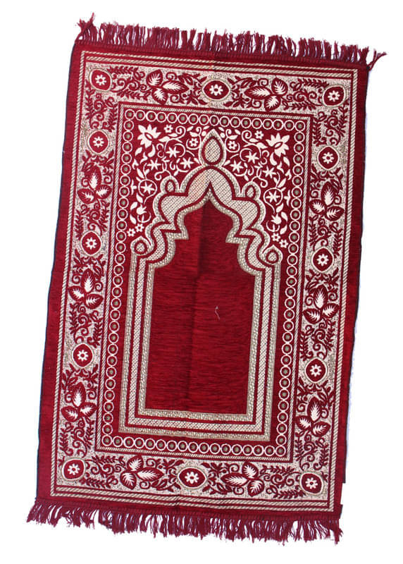 ADIRNY Maroon Single Regular Cotton Prayer Mat ( 110 X 70 cm ) ADIRNY Maroon Single Regular Cotton Prayer Mat ( 110 X 70 cm )