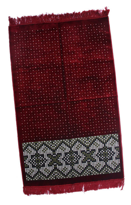 ADIRNY Maroon Single Regular Velvet Prayer Mat ( 110 X 70 cm )     			ADIRNY Maroon Single Regular Velvet Prayer Mat ( 110 X 70 cm )