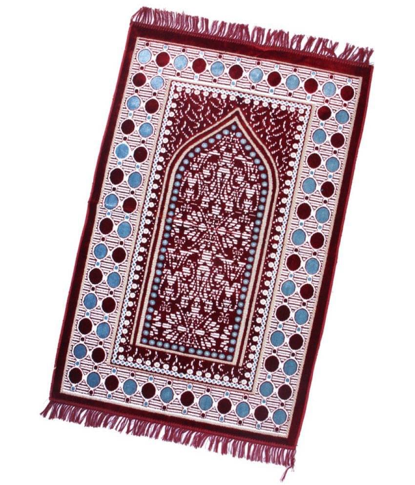 ADIRNY Maroon Single Regular Velvet Prayer Mat ( 110 X 70 cm )     			ADIRNY Maroon Single Regular Velvet Prayer Mat ( 110 X 70 cm )