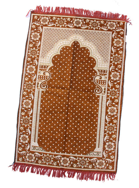 ADIRNY Orange Single Regular Cotton Prayer Mat ( 110 X 70 cm ) ADIRNY Orange Single Regular Cotton Prayer Mat ( 110 X 70 cm )