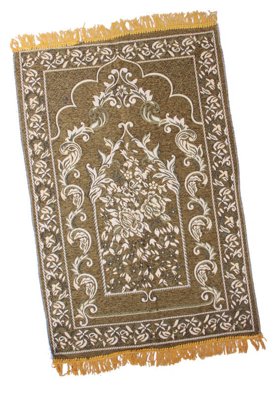 ADIRNY Yellow Single Regular Cotton Prayer Mat ( 110 X 70 cm )