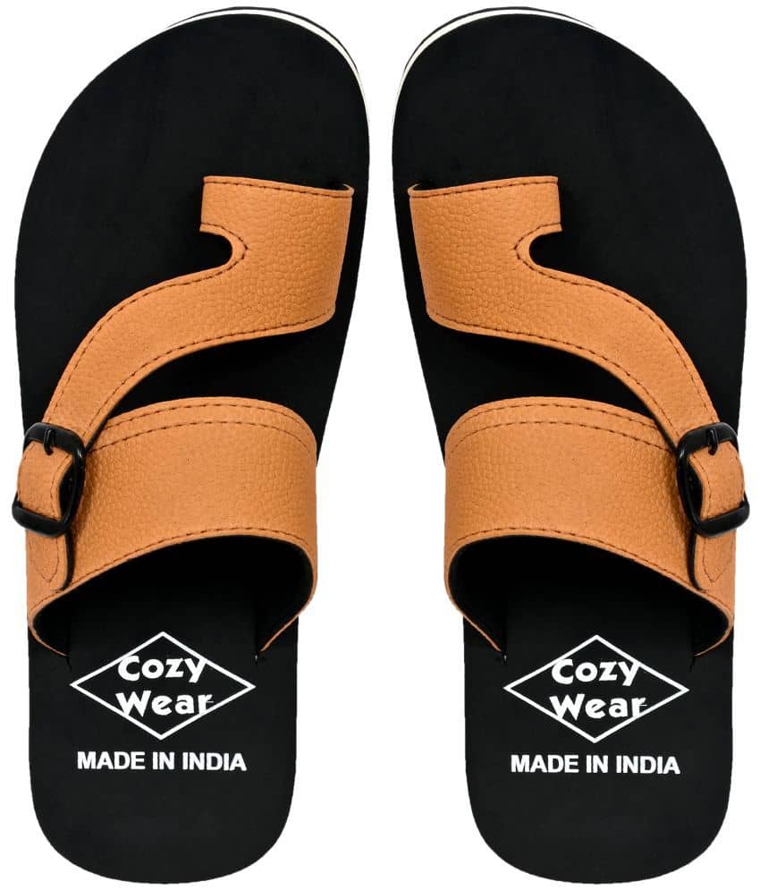 Cozy Wear Brown Men's Leather Slipper