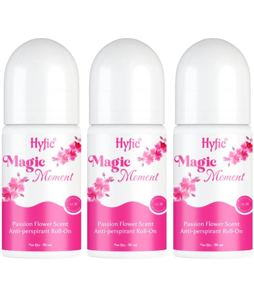 HYFIC Magic Moment Underarm Roll-On | Helps Prevent Underarm Darkening .| Long Lasting |, Aluminium Free, Silicon Free, 5% AHA, Licorice Extract,Soft, Smooth, and Fresh pack of 3 HYFIC Magic Moment Underarm Roll-On | Helps Prevent Underarm Darkening .| Long Lasting |, Aluminium Free, Silicon Free, 5% AHA, Licorice Extract,Soft, Smooth, and Fresh pack of 3