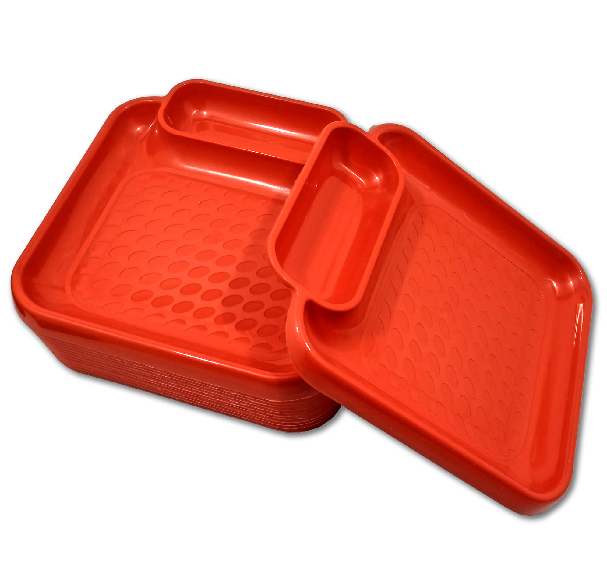 Inpro 12 Pcs Plastic Red Platter