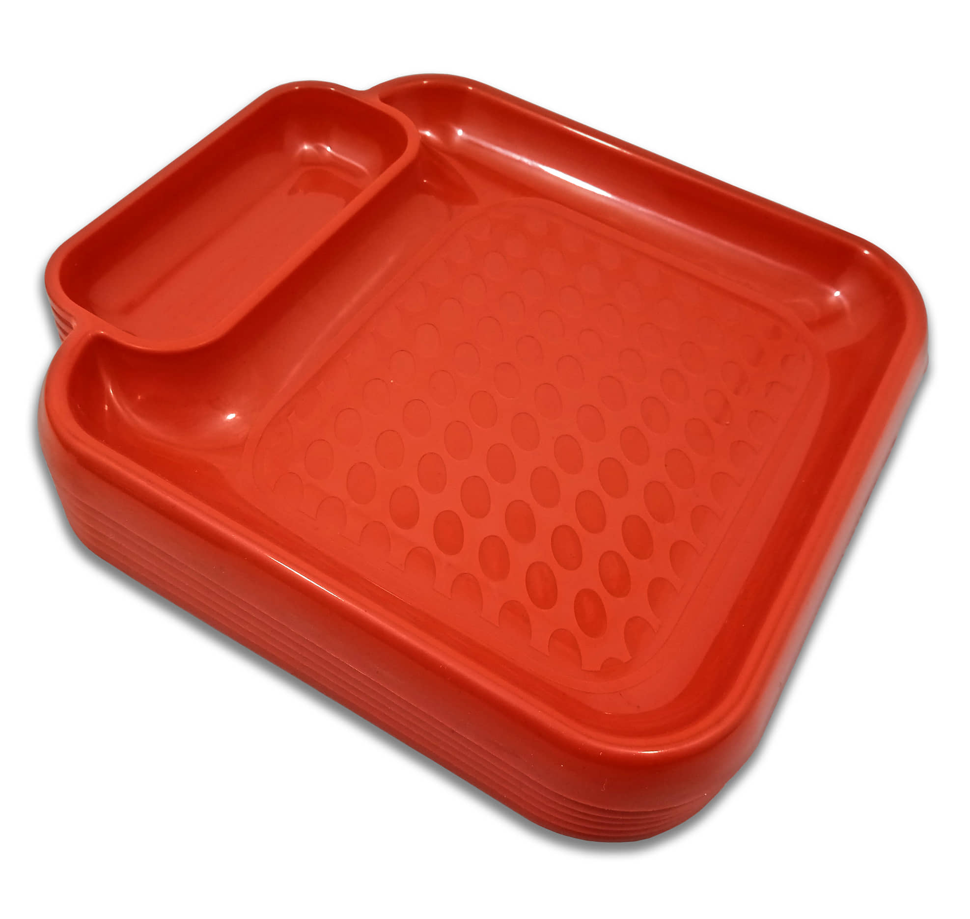 Inpro 6 Pcs Plastic Red Platter